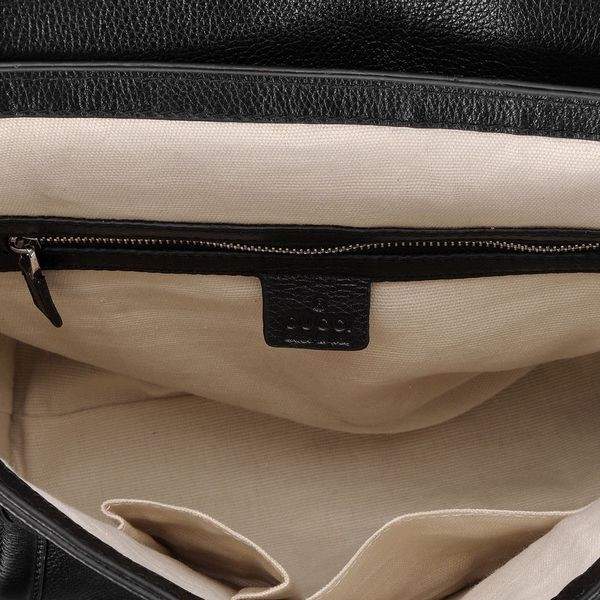 1:1 Gucci 240236 Techno Horsebit Large Shoulder Bags-Black - Click Image to Close